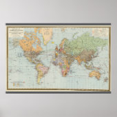 Duitse wereldkaart (1899) poster (Voorkant)
