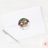 Duitse WH Pointer Open Giften kerstcadeaus Ronde Sticker (Envelop)