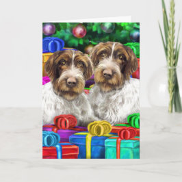 Duitse WH Pointer Open Gifts Kerstmis Feestdagen Kaart