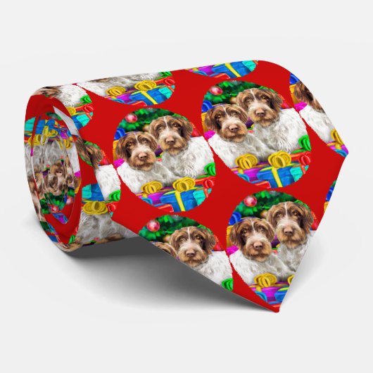 Duitse WH Pointer Open Gifts Kerstmis Stropdas (Opgerold)