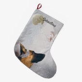 Duitse winterfeestdag in Shepherd Winter Waterverf Grote Kerstsok (Voorkant (Hangend))