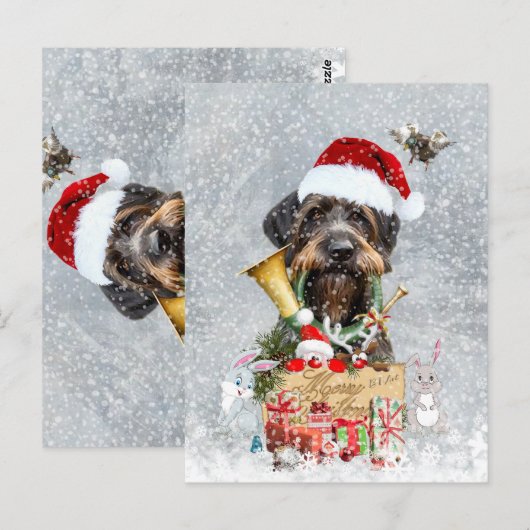 Duitse Wirehaire Pointer, Boar Hunting Kaart (Voorkant / Achterkant)