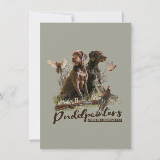 Duitse Wirehaire Pointer, Boar Hunting Kaart (Achterkant)