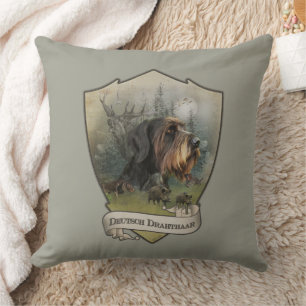 Duitse Wirehaire Pointer, Boar Hunting Kussen