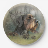 Duitse Wirehaire Pointer, Boar Hunting Papieren Bordje (Voorkant)