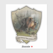 Duitse Wirehaire Pointer, Boar Hunting Sticker (Vel)