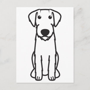 Duitse Wirehaire Pointer Dog Cartoon Briefkaart