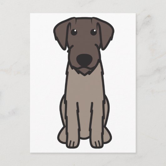 Duitse Wirehaire Pointer Dog Cartoon Briefkaart (Voorkant)