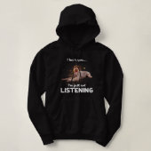 Duitse Wirehaire Pointer Dog ik hoor dat je niet t Hoodie (Design voorkant)
