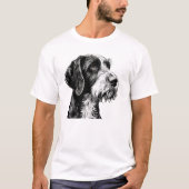 Duitse Wirehaire Pointer Dog T-shirt (Voorkant)