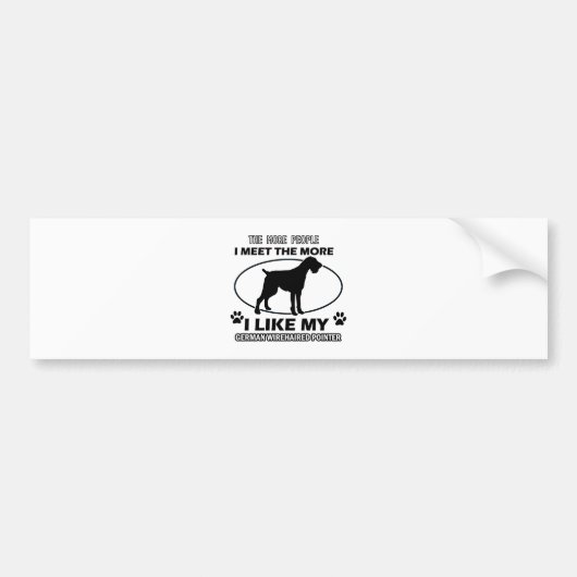 " duitse wirehaire pointer " duitse wirehaire poi  bumpersticker (Voorkant)