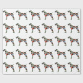 Duitse Wirehaire Pointer Geo Silhouette Pset Cadeaupapier (Vlak)