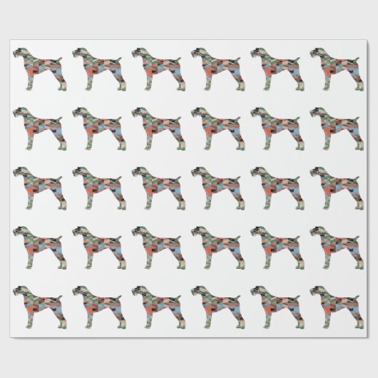 Duitse Wirehaire Pointer Geo Silhouette Pset Cadeaupapier (Vlak)
