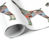 Duitse Wirehaire Pointer Geo Silhouette Pset Cadeaupapier (Rol Hoek)