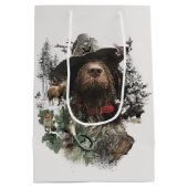 Duitse Wirehaire Pointer Medium Gift Bag Medium Cadeauzakje (Achterkant)