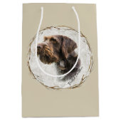 Duitse Wirehaire Pointer Medium Gift Bag Medium Cadeauzakje (Voorkant)