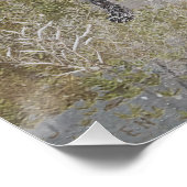 Duitse Wirehaire Pointer met houthakken in de wint Perfect Poster (Hoek)