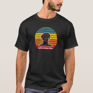 Duitse Wirehaire Pointer Retro Colorful S T-shirt