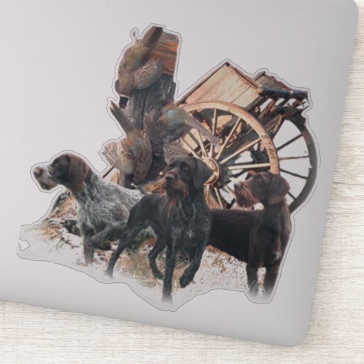 Duitse Wirehaire Pointer sticker (Detail)