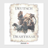 Duitse Wirehaire Pointer sticker (Vel)