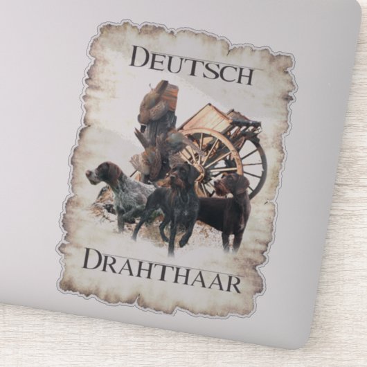 Duitse Wirehaire Pointer sticker (Detail)
