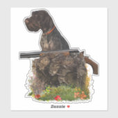 Duitse Wirehaire Pointer sticker (Vel)
