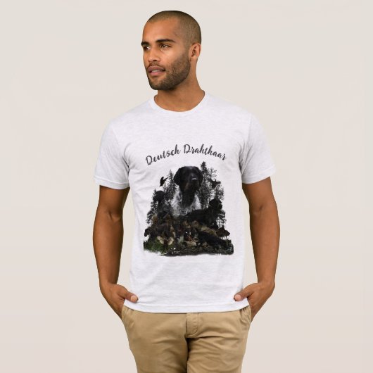 Duitse Wirehaire Pointer T-Shirt (Voorkant volledig)