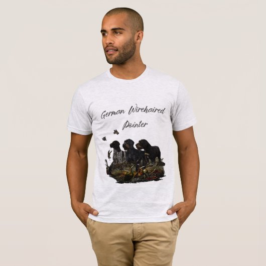 Duitse Wirehaire Pointer T-Shirt (Voorkant volledig)