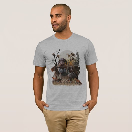 Duitse Wirehaire Pointer T-Shirt (Voorkant volledig)