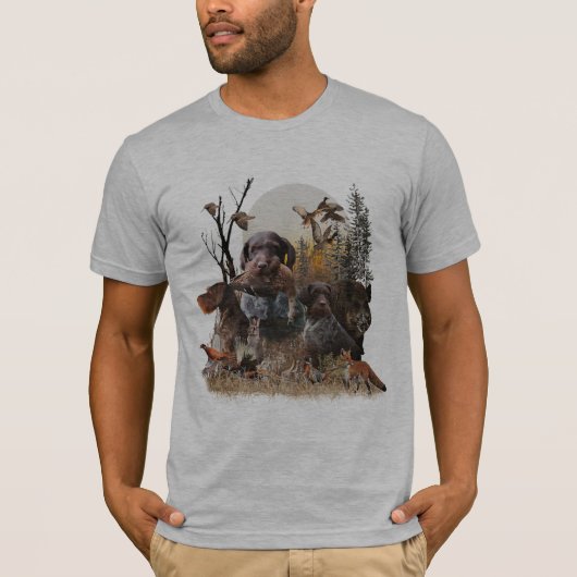 Duitse Wirehaire Pointer T-Shirt (Voorkant)