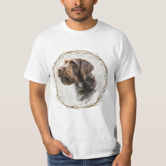 Duitse Wirehaire Pointer T-Shirt (Voorkant)
