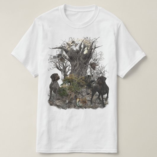 Duitse Wirehaire Pointer T-Shirt (Design voorkant)