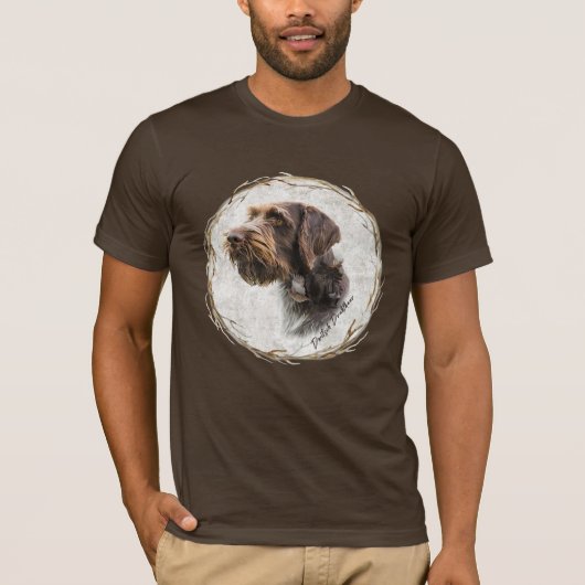 Duitse Wirehaire Pointer T-Shirt (Voorkant)
