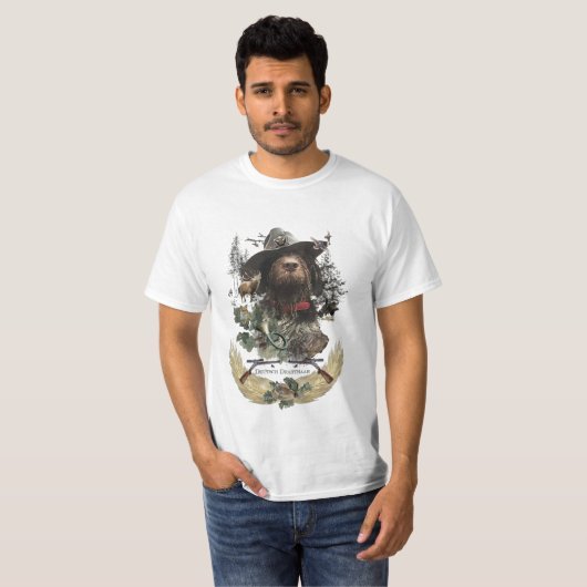 Duitse Wirehaire Pointer T-Shirt (Voorkant volledig)