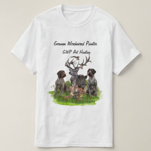 Duitse Wirehaire Pointer T-Shirt (Design voorkant)