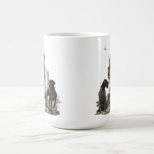 Duitse Wirehaire Pointers, fazant jachttapes Koffiemok (Center)