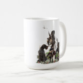 Duitse Wirehaire Pointers, fazant jachttapes Koffiemok (Voorkant rechts)