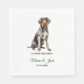 Duitse Wirehaired Dog Ik hield van haar eerste huw Servet (Voorkant)