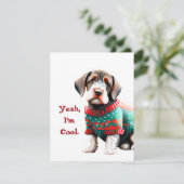 Duitse Wirehaired Pointer Christmas Sweater Kaart (Staand voorkant)