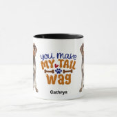 Duitse Wirehaired Pointer Dog You Make My Tail Wag Mok (Midden)