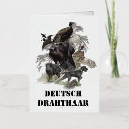 Duitse Wirehaired Pointer Folie Wenskaart