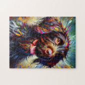 Duitse Wirehaired Pointer Hond Acryl Print Legpuzzel (Horizontaal)