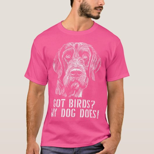Duitse Wirehaired Pointer Hunting Dog Hunter Hond  T-shirt (Voorkant)