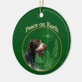 Duitse Wirehaired Pointer Peace Sleutelhanger Keramisch Ornament (Links)