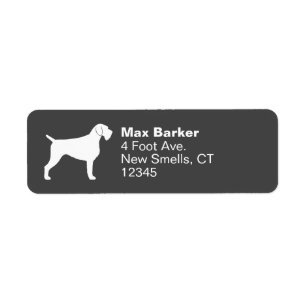 Duitse Wirehaired Pointer Silhouette Custom Etiket