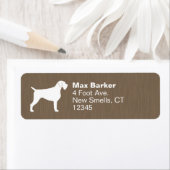 Duitse Wirehaired Pointer Silhouette Custom Etiket (Insitu)