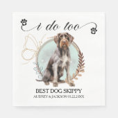 Duitse Wirehaired Pointer Trouwfoto Servet (Voorkant)