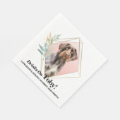 Duitse Wirehaired Pointer Trouwfoto Servet (Hoek)