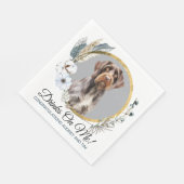 Duitse Wirehaired Pointer Trouwfoto Servet (Hoek)