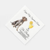 Duitse Wirehaired Pointer Trouwhandtekening Drink Servet (Hoek)
